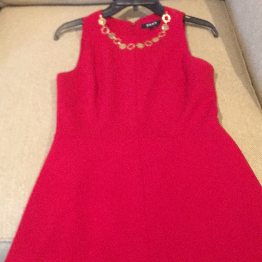 Red size 4 DKNY Dress